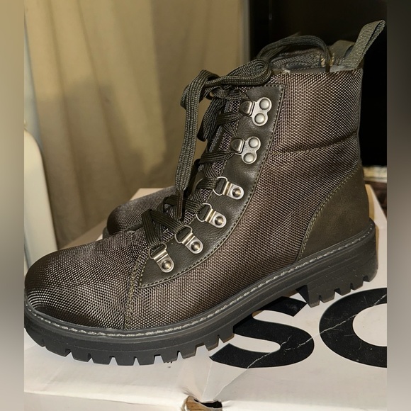 SO Clavicle Women’s Hiking Combat Boots Olive Green Size 8 - Picture 3 of 11